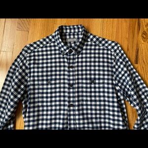 Ash & Erie Blue Gingham Flannel Shirt
